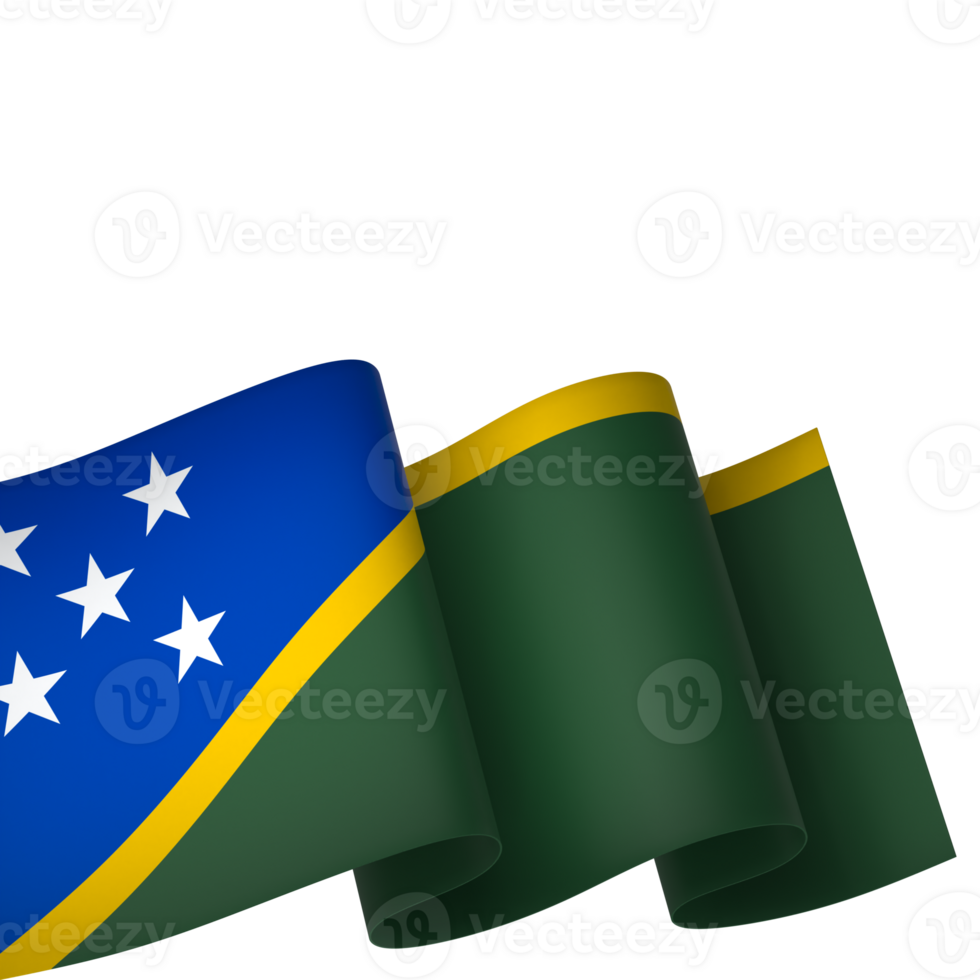 Solomon Islands flag element design national independence day banner ribbon png