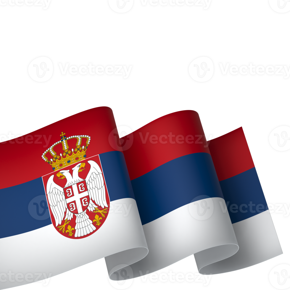 Serbia flag element design national independence day banner ribbon png