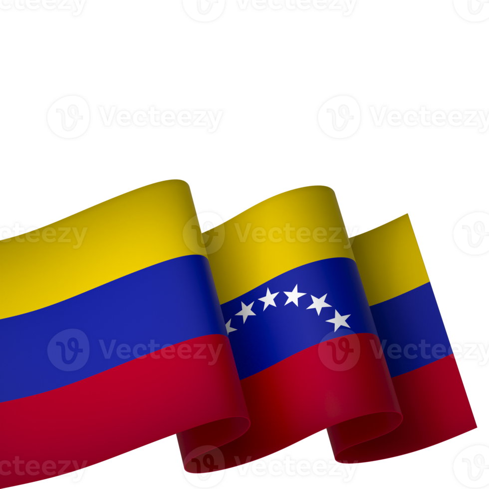 Venezuela flag element design national independence day banner ribbon png