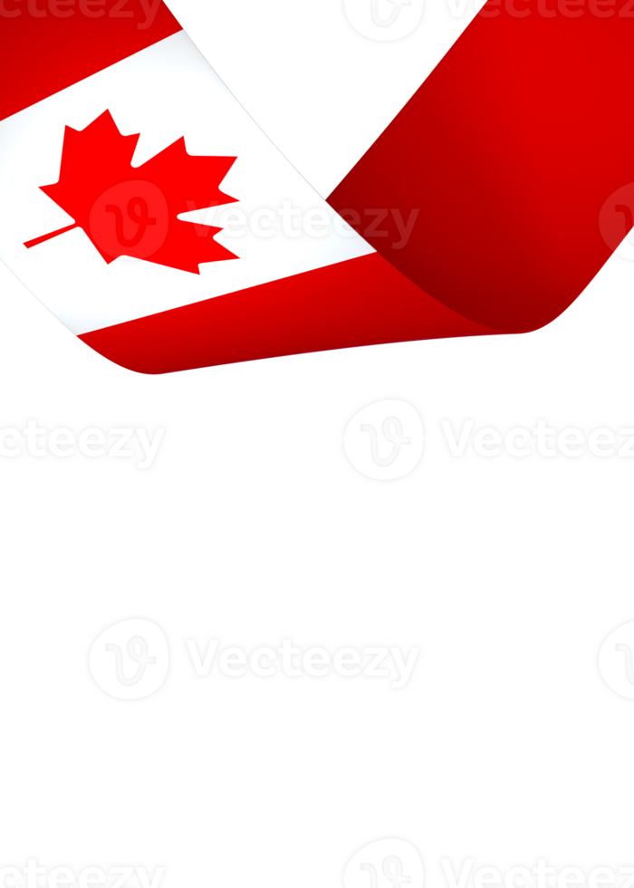 Canada flag element design national independence day banner ribbon png