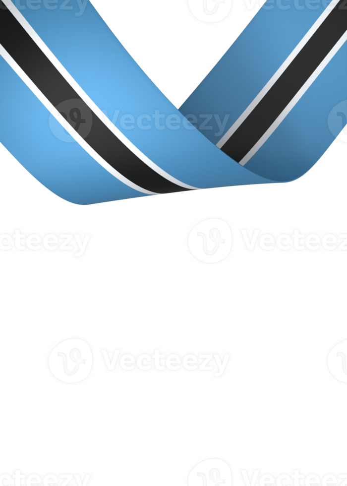 Botswana flag element design national independence day banner ribbon png