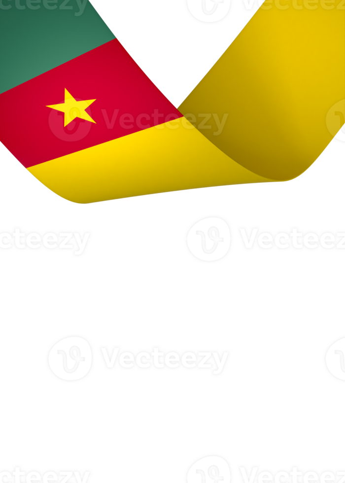 Cameroon flag element design national independence day banner ribbon png