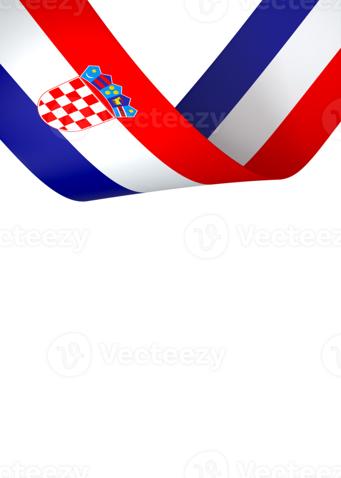 Croacia bandera elemento diseño nacional independencia día bandera cinta png