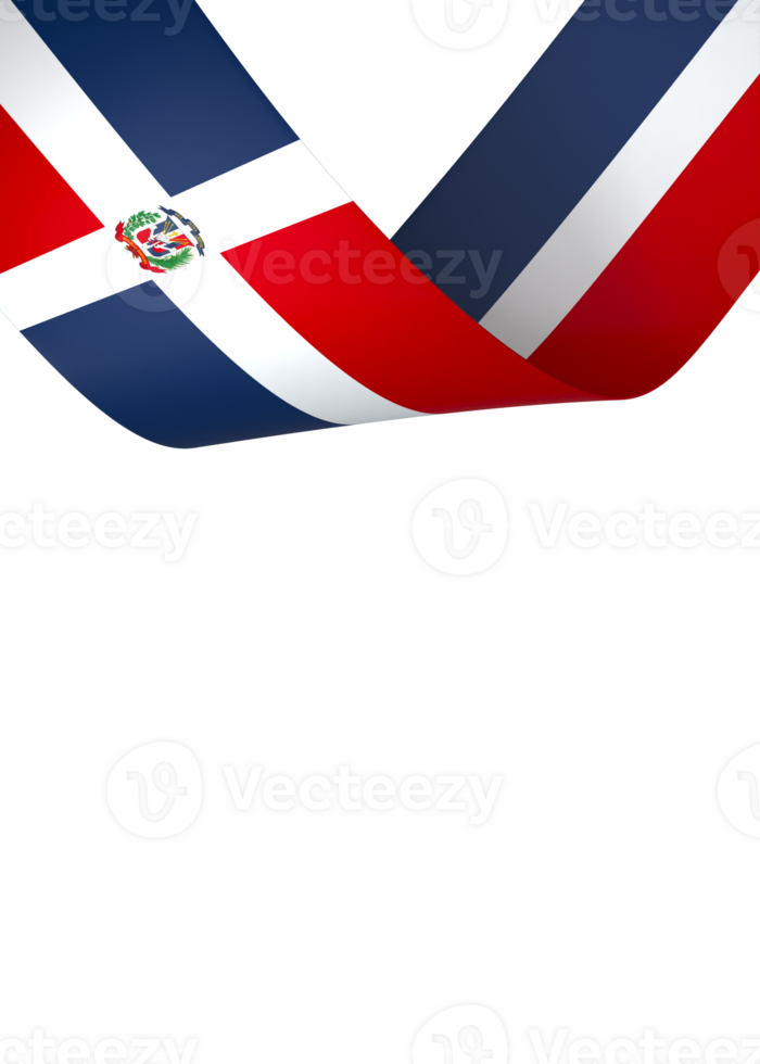 Dominican Republic flag element design national independence day banner ribbon png