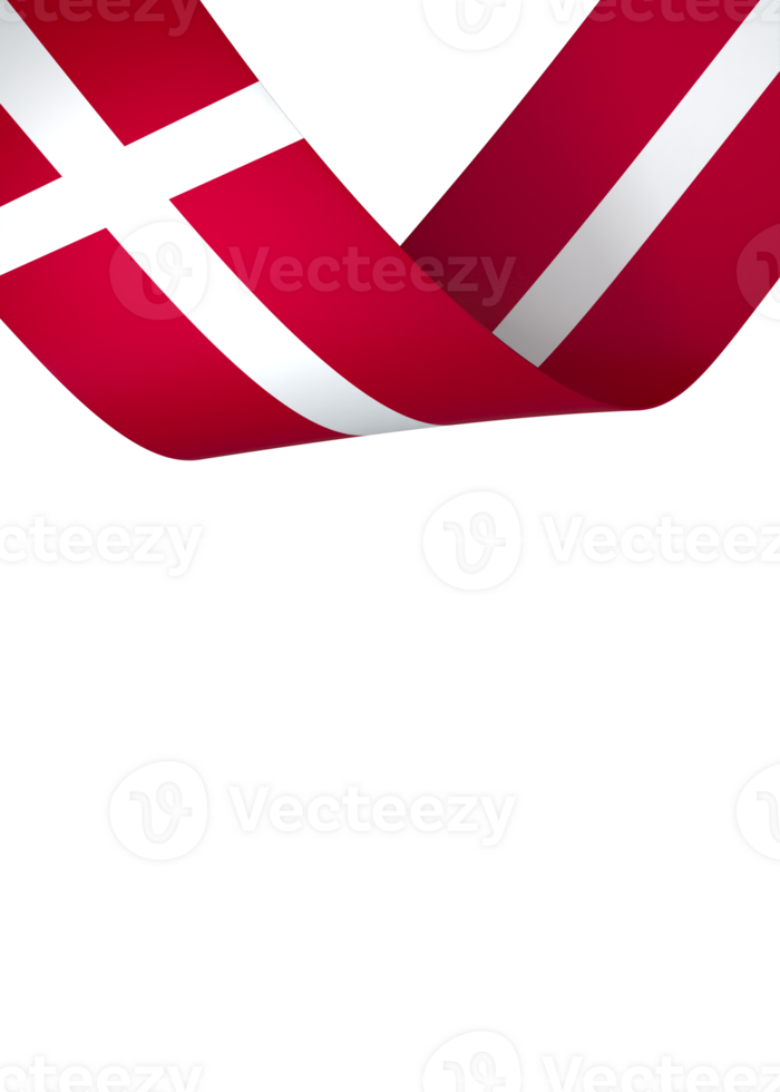 Denmark flag element design national independence day banner ribbon png