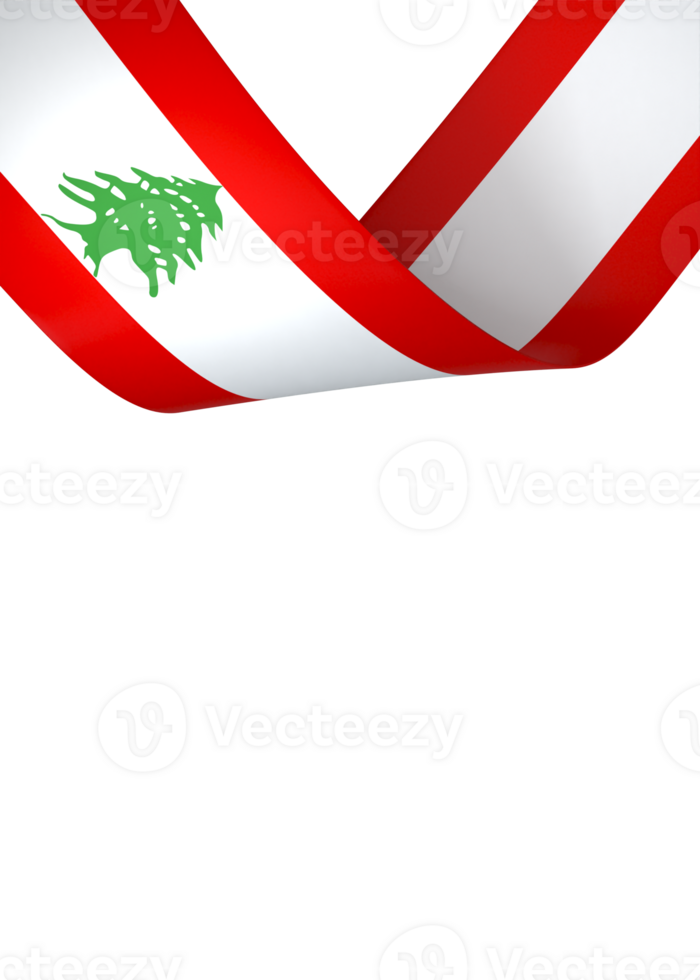 Lebanon flag element design national independence day banner ribbon png