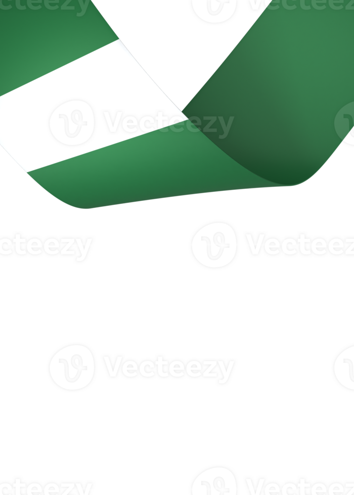 Nigeria flag element design national independence day banner ribbon png