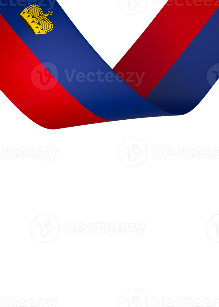 Liechtenstein flag element design national independence day banner ribbon png