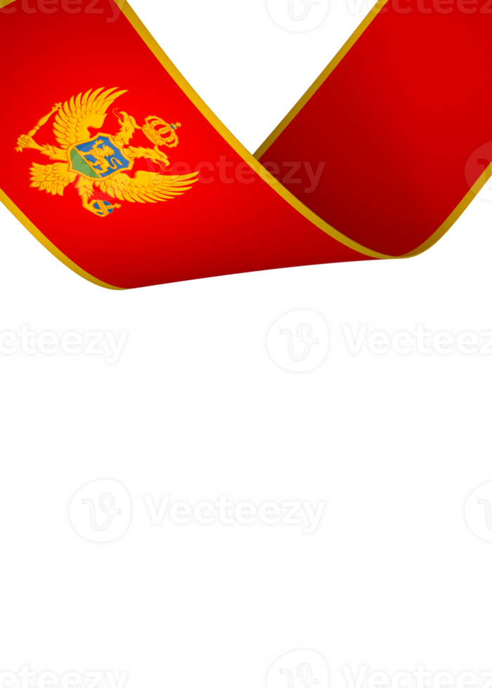 Montenegro flag element design national independence day banner ribbon png