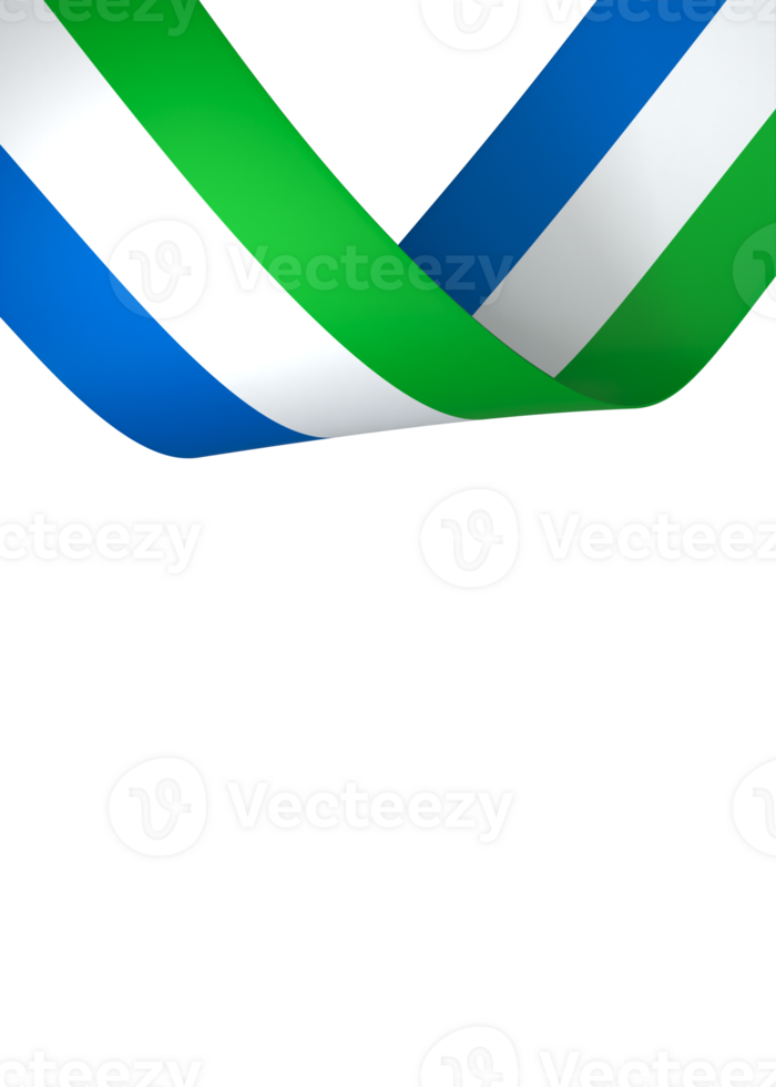 Sierra Leone flag element design national independence day banner ribbon png