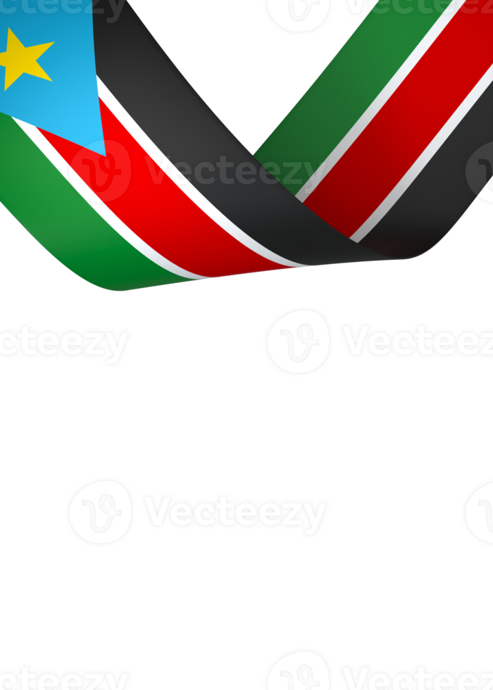 South Sudan flag element design national independence day banner ribbon png