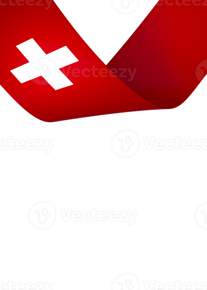 Switzerland flag element design national independence day banner ribbon png