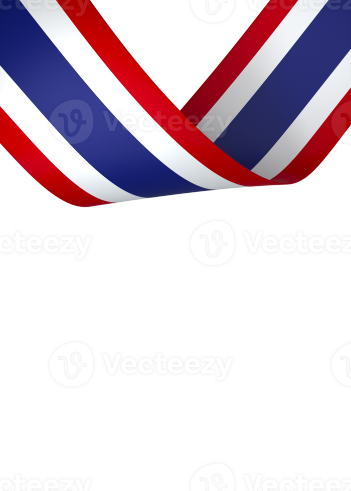 Thailand flag element design national independence day banner ribbon png