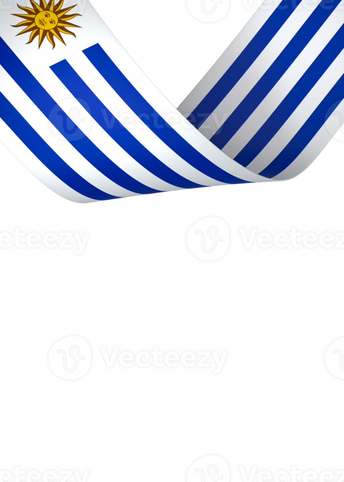 Uruguay flag element design national independence day banner ribbon png