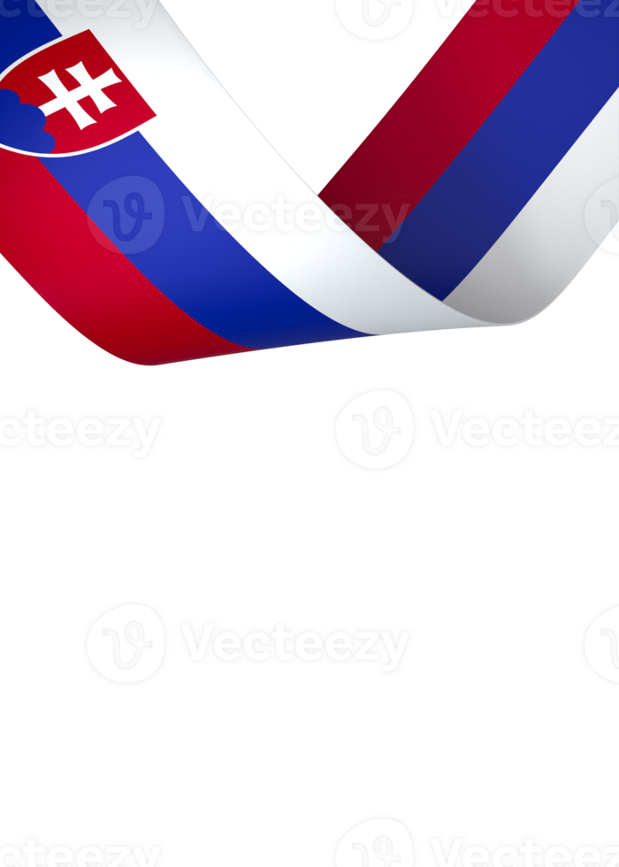 Slovakia flag element design national independence day banner ribbon png