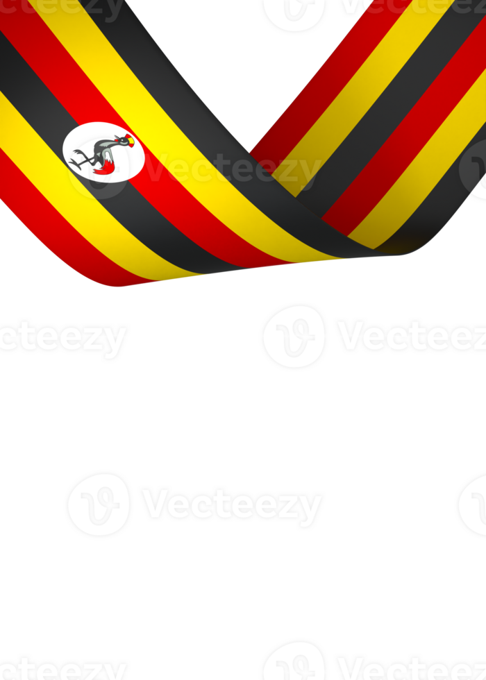Uganda Flagge Element Design National Unabhängigkeit Tag Banner Band png