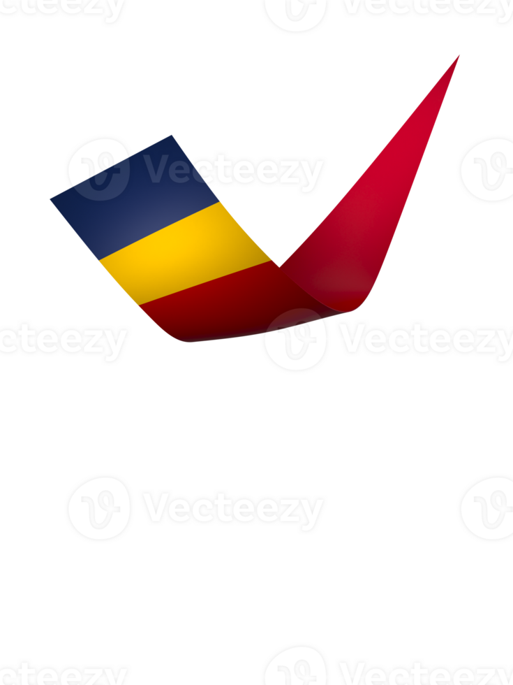 Chad flag element design national independence day banner ribbon png