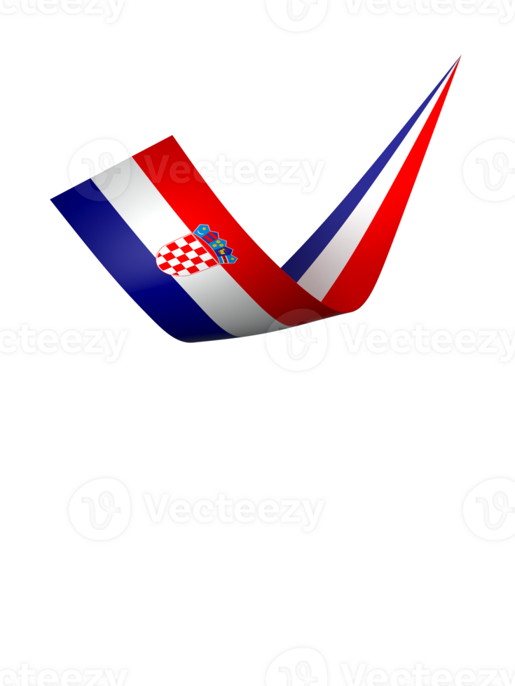 Croatia flag element design national independence day banner ribbon png
