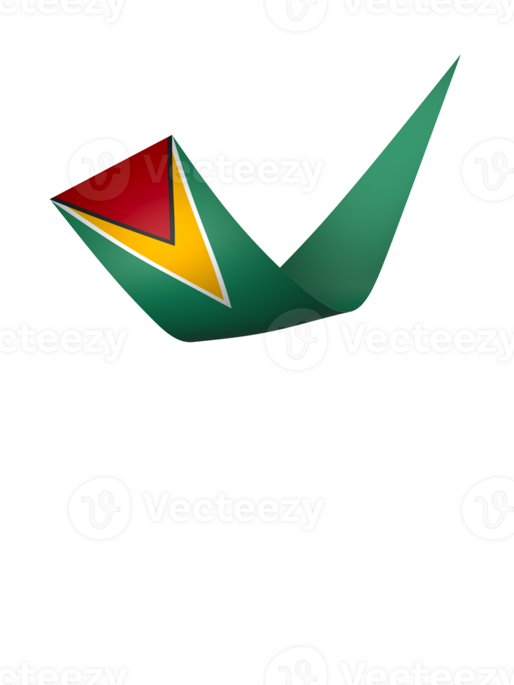 Guyana flag element design national independence day banner ribbon png