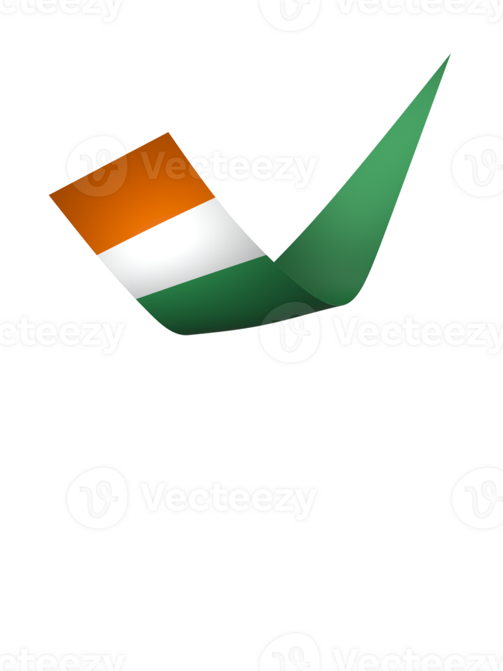 Ivory Coast flag element design national independence day banner ribbon png
