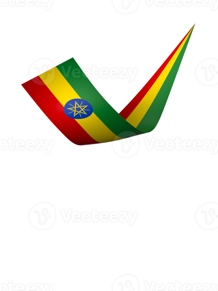Ethiopia flag element design national independence day banner ribbon png