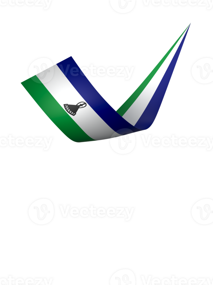 Lesotho flag element design national independence day banner ribbon png
