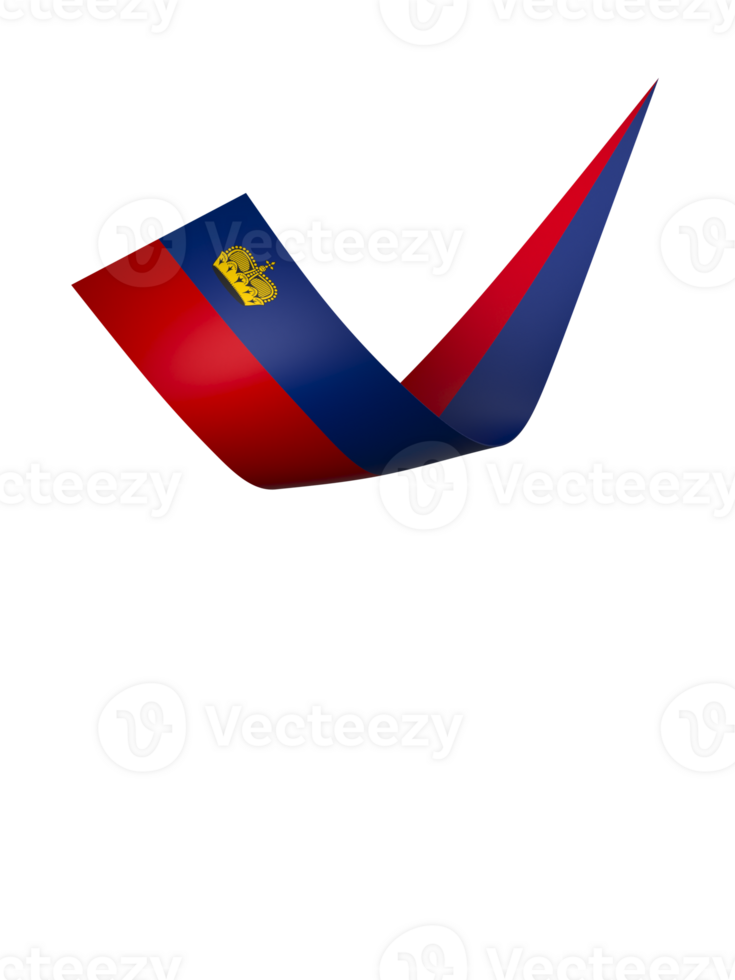 Liechtenstein flag element design national independence day banner ribbon png