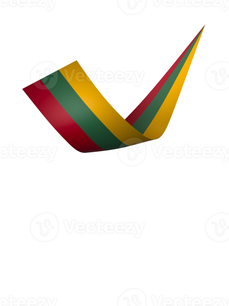 Lithuania flag element design national independence day banner ribbon png
