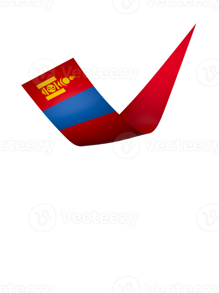 Mongolia flag element design national independence day banner ribbon png