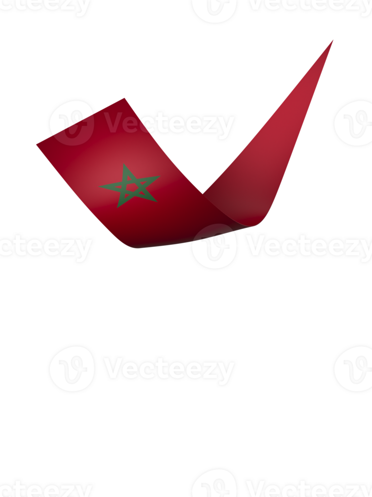 Morocco flag element design national independence day banner ribbon png
