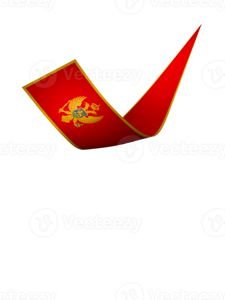 Montenegro flag element design national independence day banner ribbon png