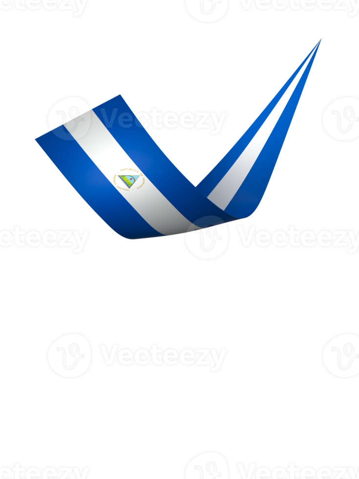 Nicaragua flag element design national independence day banner ribbon png