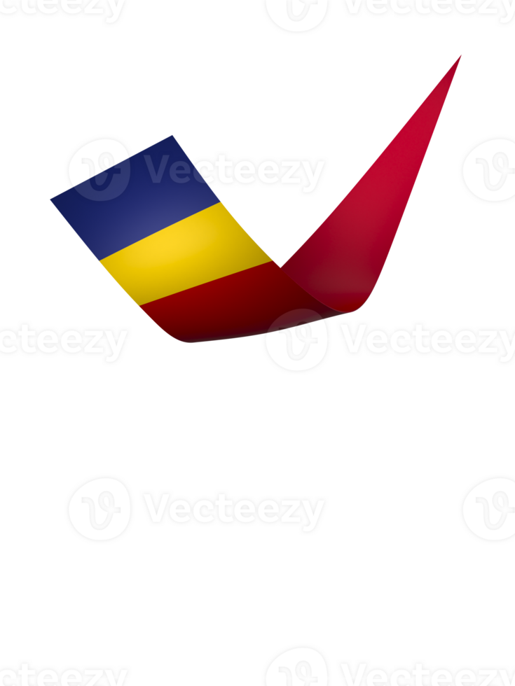 Romania flag element design national independence day banner ribbon png