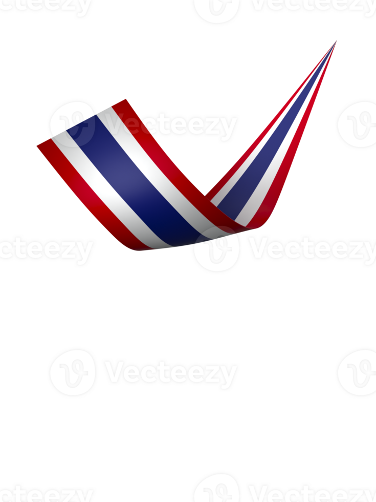 Thailand flag element design national independence day banner ribbon png