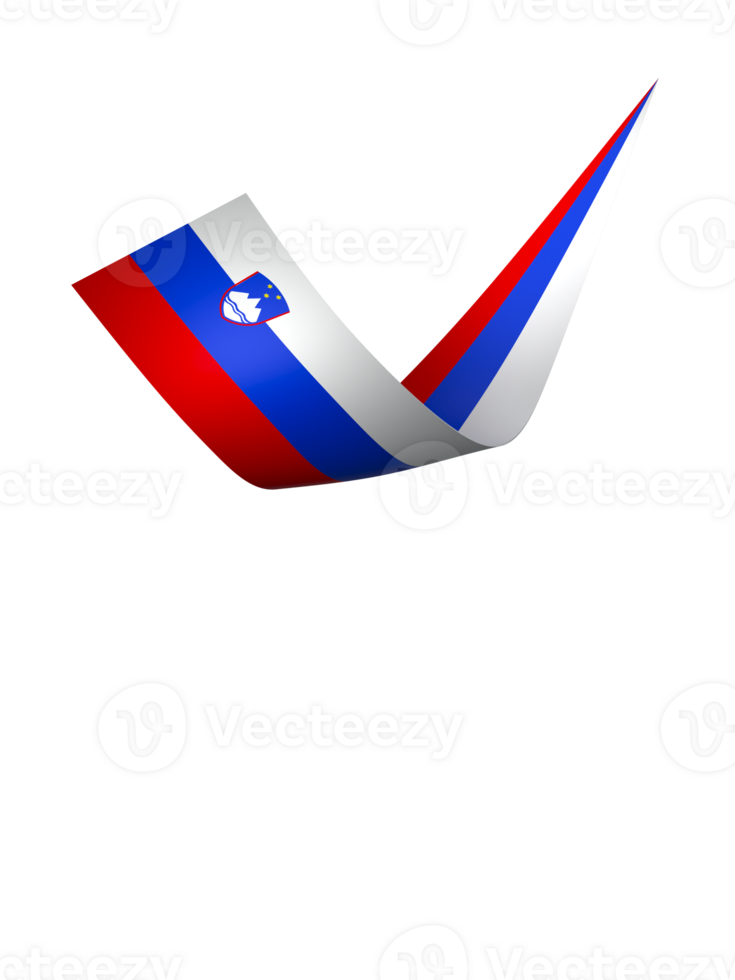 Slovenia flag element design national independence day banner ribbon png