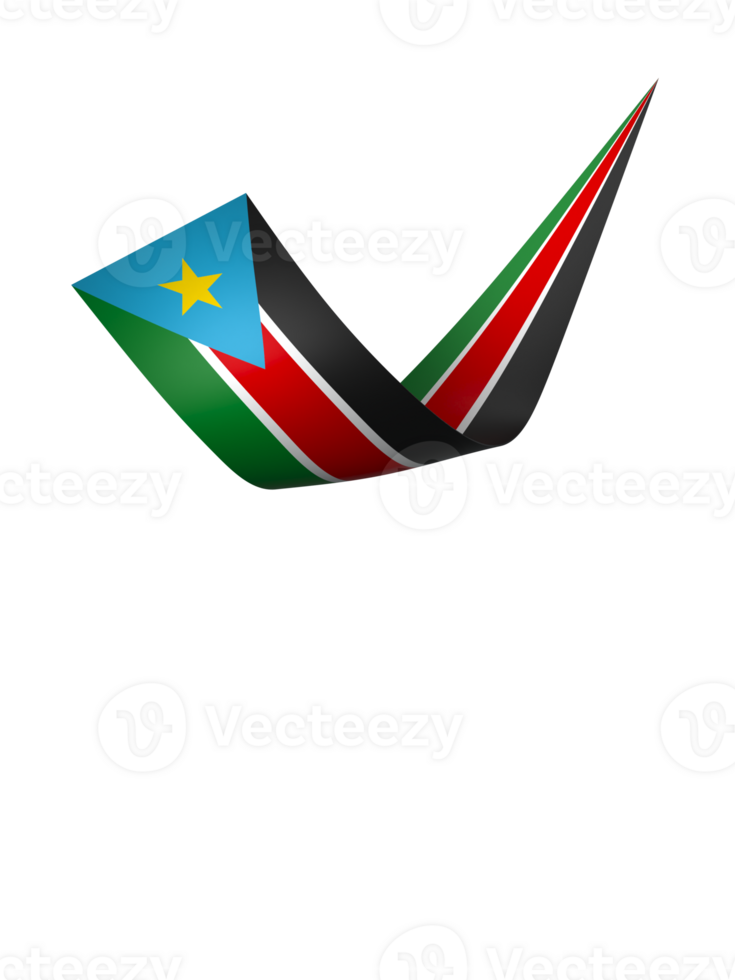 South Sudan flag element design national independence day banner ribbon png