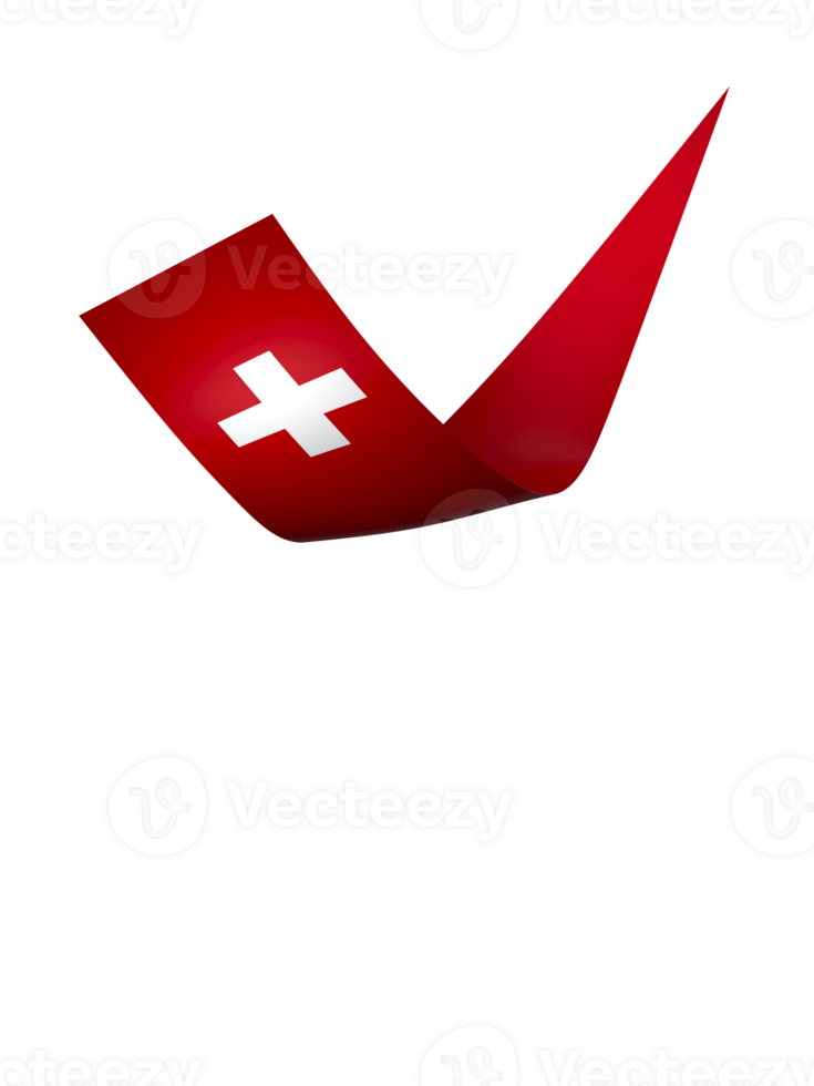 Switzerland flag element design national independence day banner ribbon png
