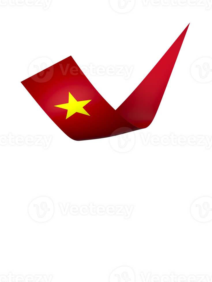 Vietnam flag element design national independence day banner ribbon png