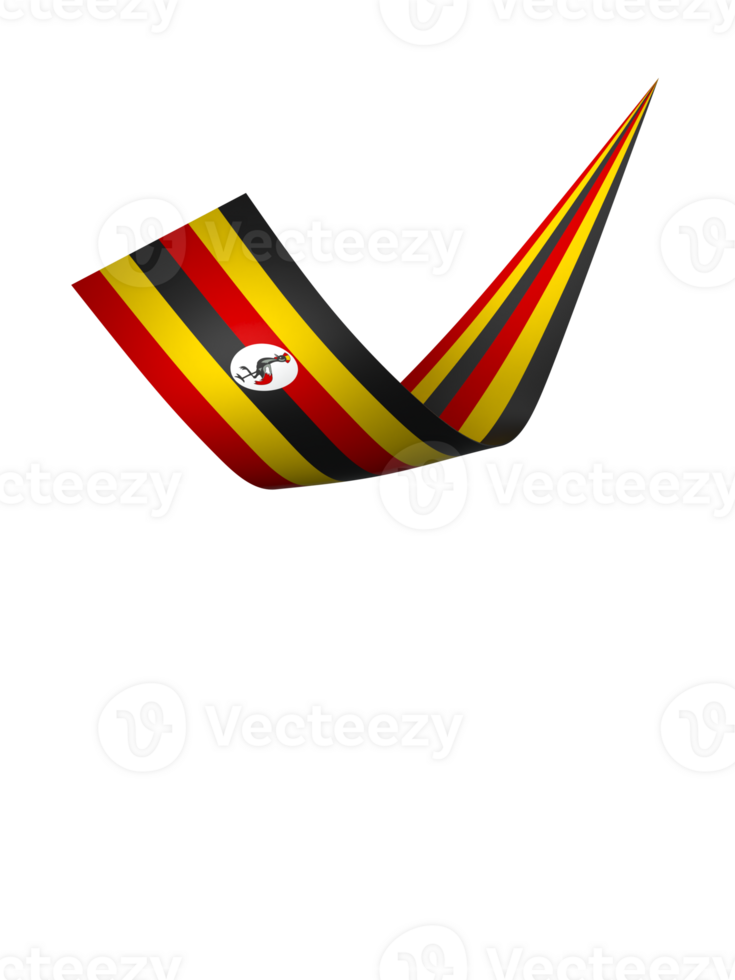 uganda flagga element design nationell oberoende dag baner band png