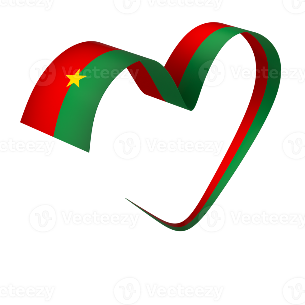 Burkina Faso flag element design national independence day banner ribbon png