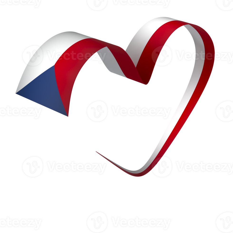 Czech Republic flag element design national independence day banner ribbon png