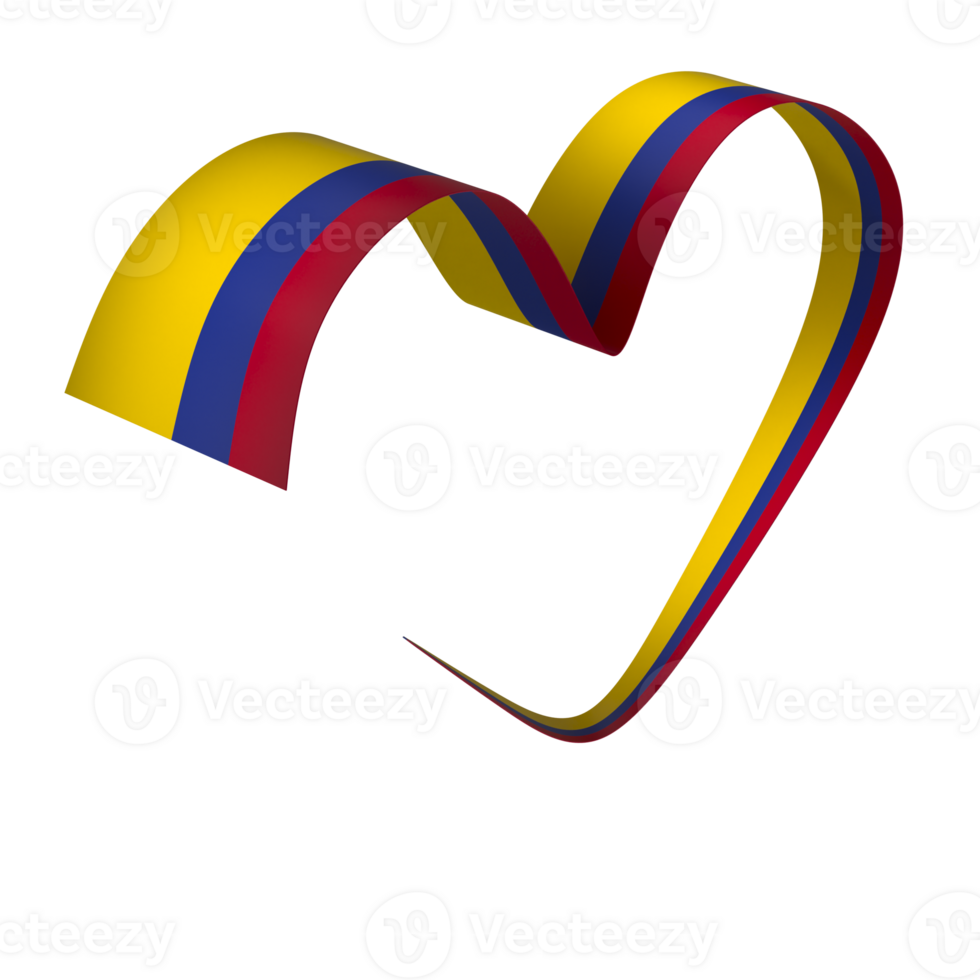 Colombia flag element design national independence day banner ribbon png