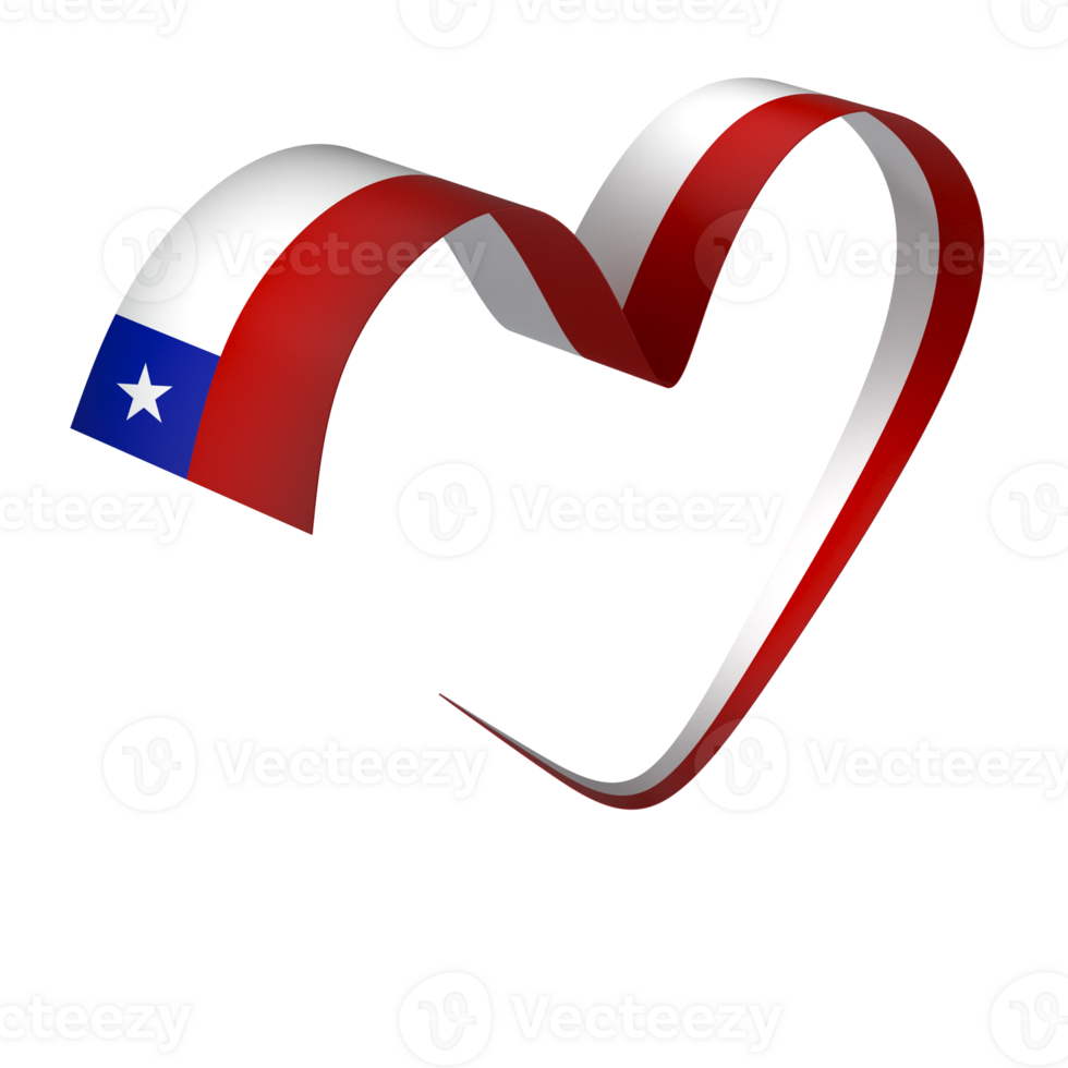 Chile flag element design national independence day banner ribbon png