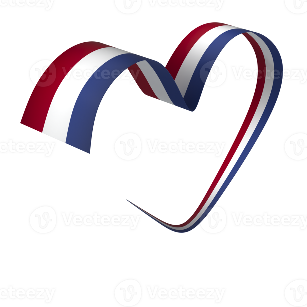 Netherlands flag element design national independence day banner ribbon png