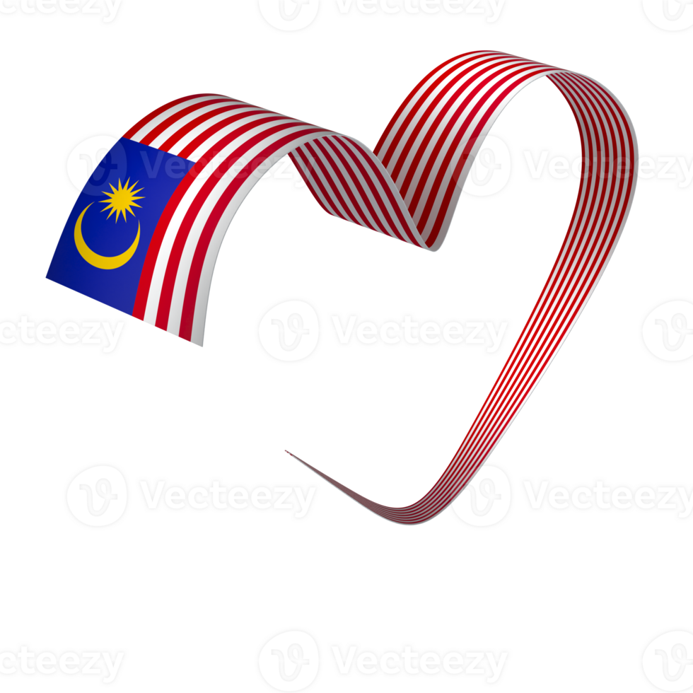 Malaysia flag element design national independence day banner ribbon png