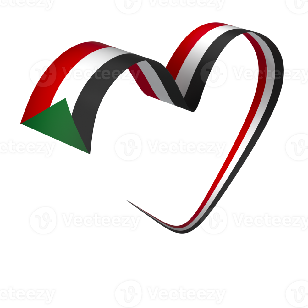Sudan flag element design national independence day banner ribbon png