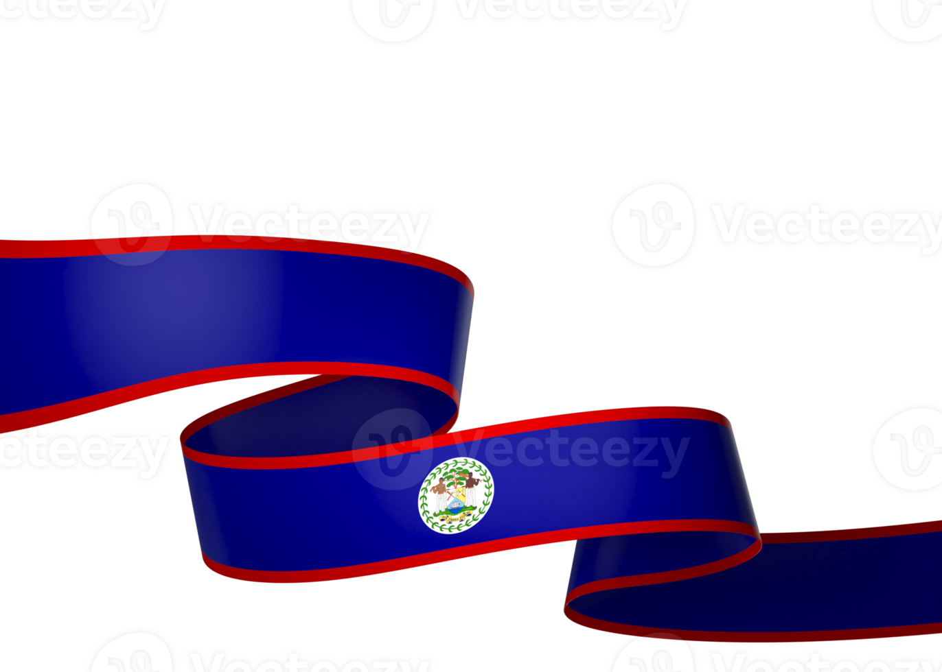 Belize flag element design national independence day banner ribbon png
