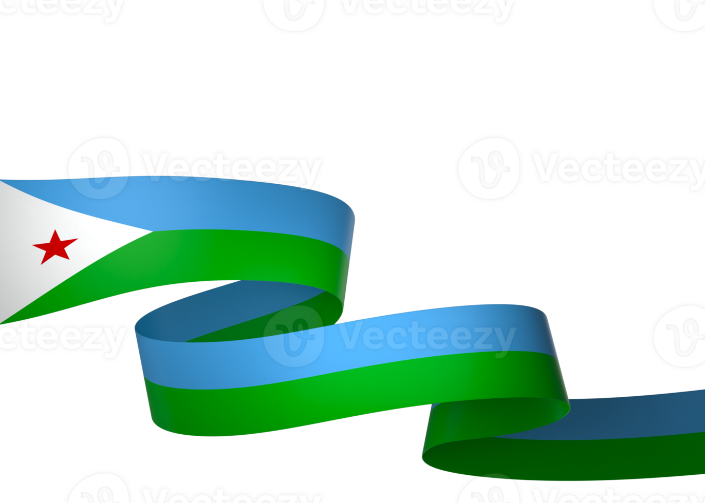 Djibouti flag element design national independence day banner ribbon png