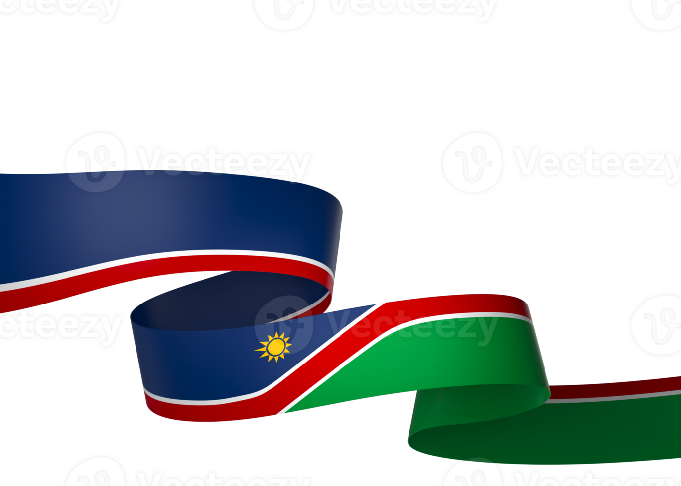 Namibia flag element design national independence day banner ribbon png