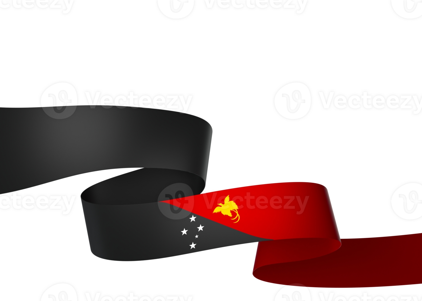Papua New Guinea flag element design national independence day banner ribbon png